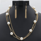 Women's Short Mala Set - Golden, Women, Jewellery Set, Chase Value, Chase Value