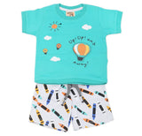 Newborn Boys Half Sleeves Suit - Sea Green, Kids, NB Boys Sets And Suits, Chase Value, Chase Value