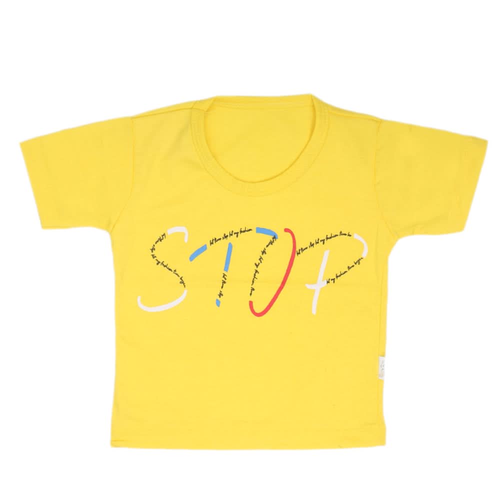 Boys Half Sleeves T-Shirt 14-24 - Yellow, Kids, Boys T-Shirts, Chase Value, Chase Value