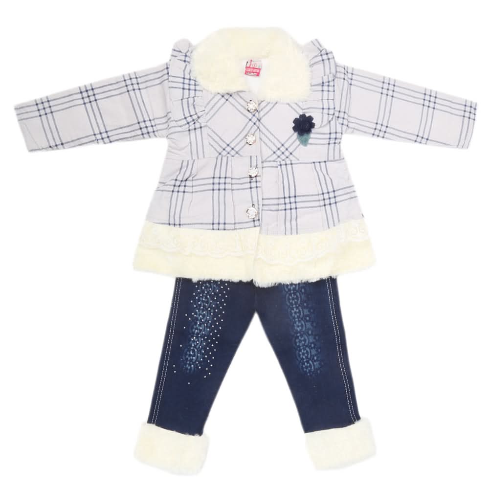 Girls Full Sleeves Pant Suit - Grey, Kids, Girls Sets And Suits, Chase Value, Chase Value
