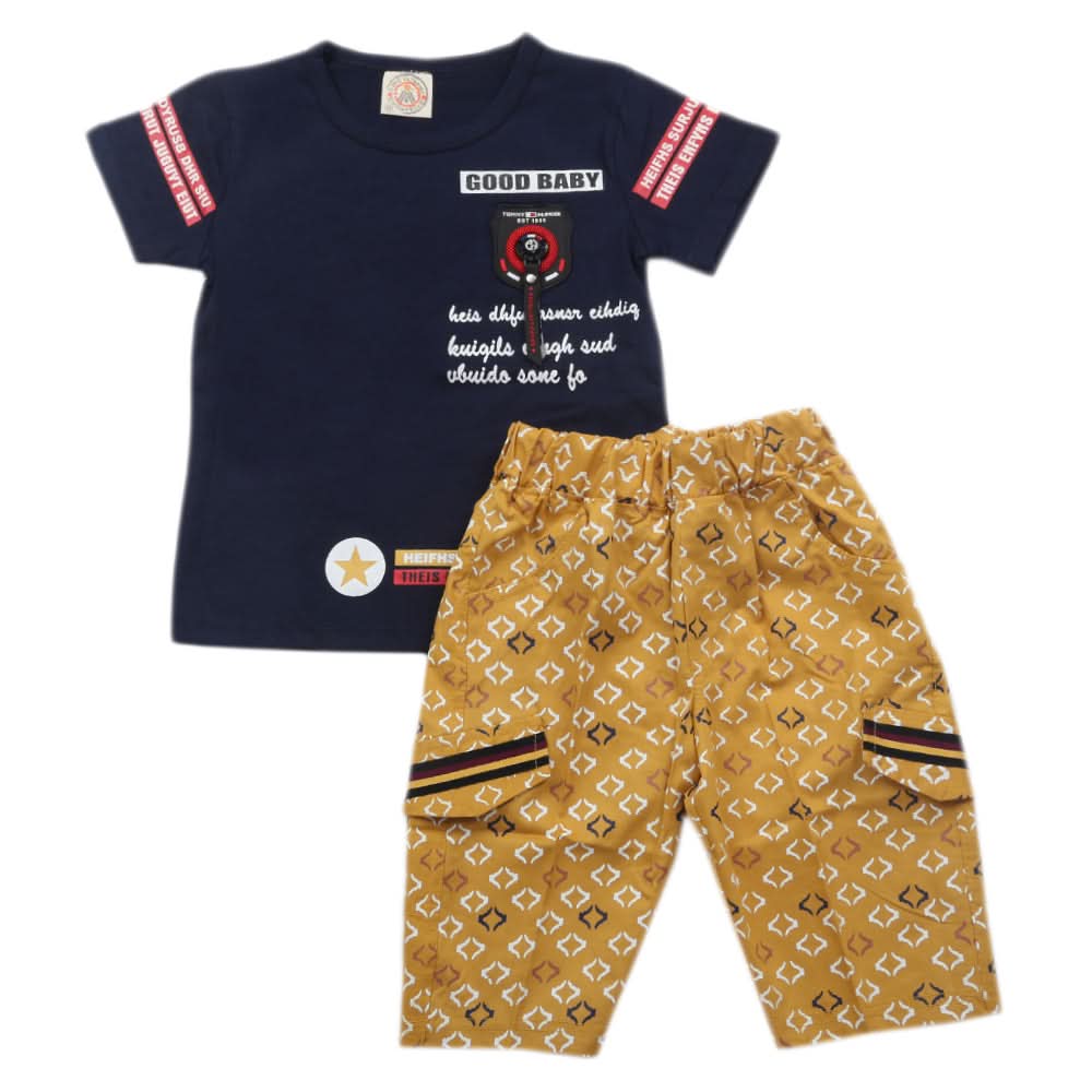 Boys Short Suit - Navy Blue, Kids, Boys Sets And Suits, Chase Value, Chase Value