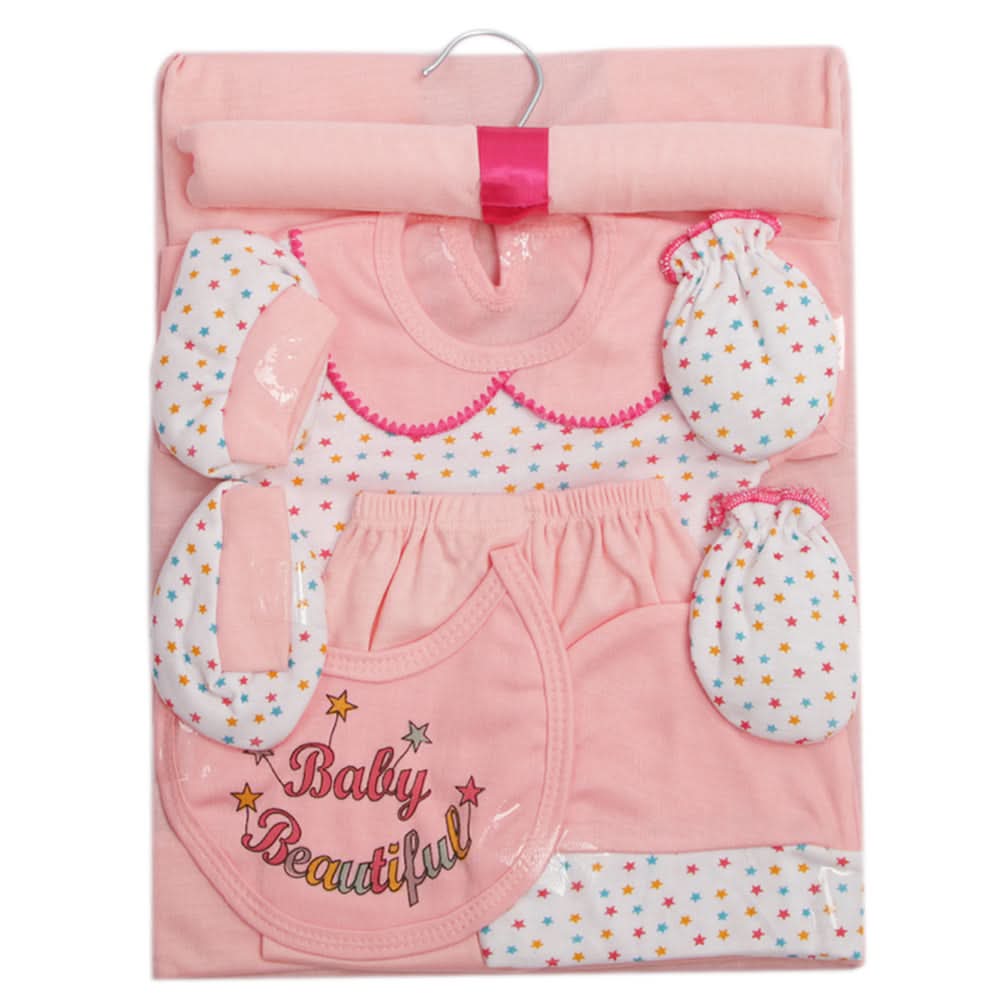 Newborn Girls Gift Set 8 Pcs - Light Pink, Baby Care, Chase Value, Chase Value