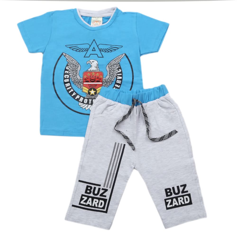 Boys Short Suit - Blue, Kids, Boys Sets And Suits, Chase Value, Chase Value