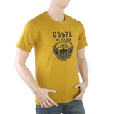 Men's Half Sleeves Printed T-Shirt - Mustard, Men, T-Shirts And Polos, Chase Value, Chase Value