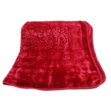 Double Bed Blanket NG Best 2 PLY - Maroon, Home & Lifestyle, Blanket, Chase Value, Chase Value