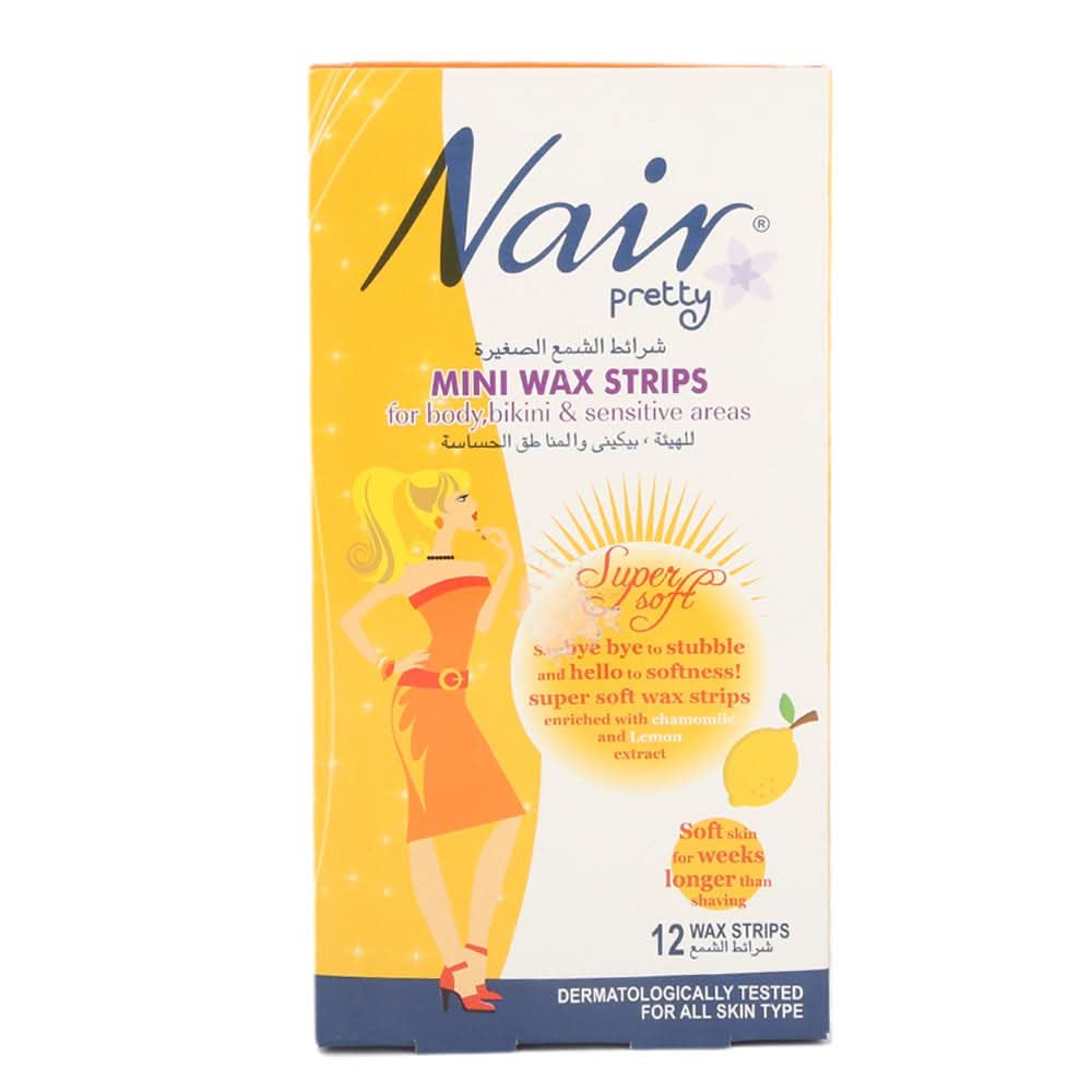 Nair Mini Wax Strips - Chamomile & Lemon, Beauty & Personal Care, Hair Removal, Chase Value, Chase Value