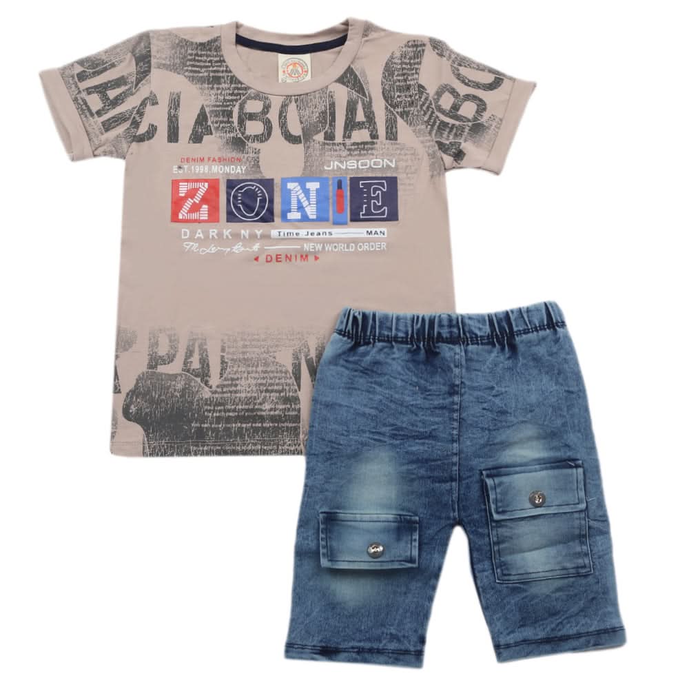 Boys Short Suit - Tea Pink, Kids, Boys Sets And Suits, Chase Value, Chase Value