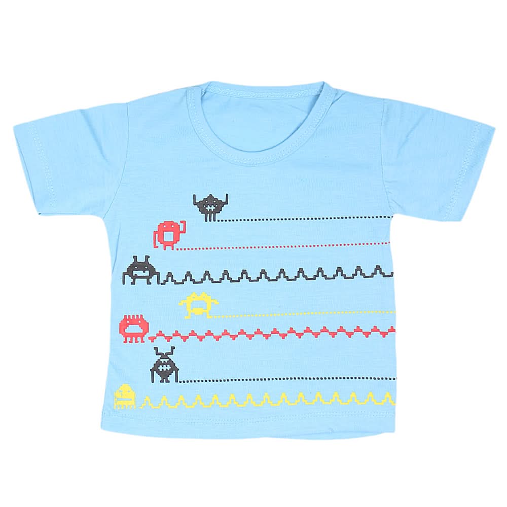 Boys Half Sleeves T-Shirt 14-24 - Blue, Kids, Boys T-Shirts, Chase Value, Chase Value