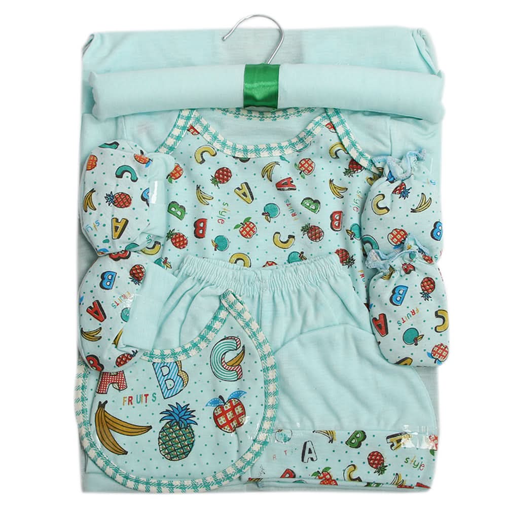 Newborn Gift Set 8Pcs - Cyan, Baby Care, Chase Value, Chase Value