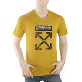 Men's Half Sleeves Printed T-Shirt - Mustard, , Chase Value, Chase Value