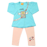 Girls Full Sleeves Suit - Sky Blue, Girls Suits, Chase Value, Chase Value