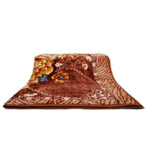 Single Bed Blanket Moro King 2 Ply - Dark Brown, Home & Lifestyle, Blanket, Moro, Chase Value