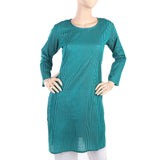 Women's Plain Kurti - Green, Women, Ready Kurtis, Chase Value, Chase Value