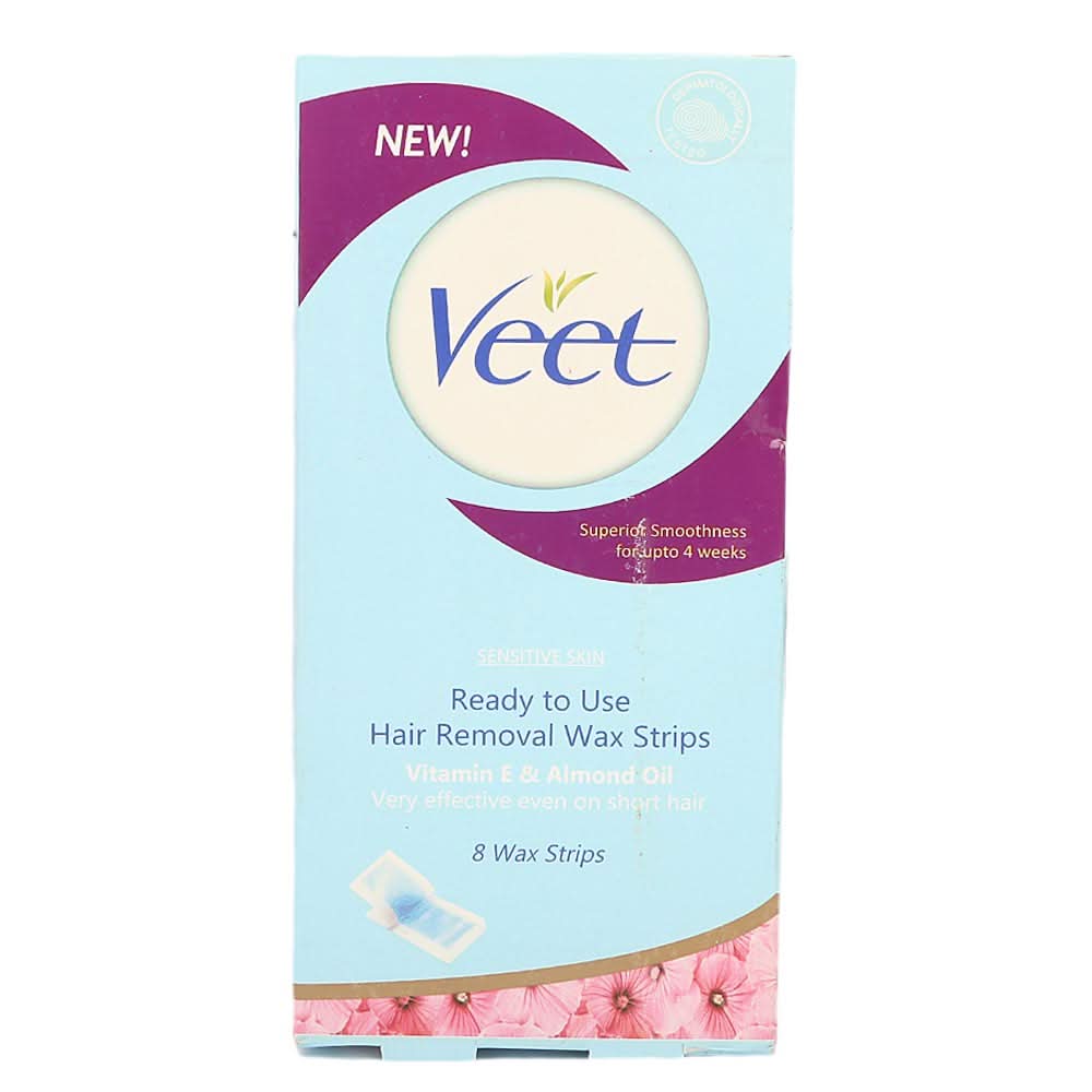 Veet Hair Removal Wax Strips - Vitamin E & Almond Oil, Beauty & Personal Care, Hair Removal, Chase Value, Chase Value