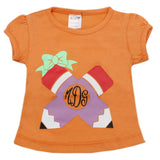 Newborn Girls Half Sleeves T-Shirt - Orange, Kids, Newborn Girls T-Shirts, Chase Value, Chase Value