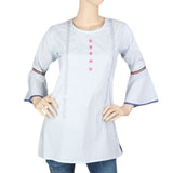 Women's Embroidered Western Top - Light Blue, Women, T-Shirts And Tops, Chase Value, Chase Value