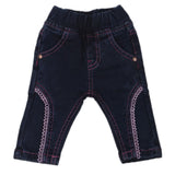 Newborn Girls Denim Pant C-10 - Dark Blue, Kids, NB Girls Shorts Skirts And Pants, Chase Value, Chase Value