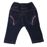 Newborn Girls Denim Pant C-10 - Dark Blue, Kids, NB Girls Shorts Skirts And Pants, Chase Value, Chase Value