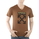 Men's Half Sleeves Printed T-Shirt - Brown, Men, T-Shirts And Polos, Chase Value, Chase Value