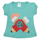 Newborn Girls Half Sleeves T-Shirt - Cyan, Kids, Newborn Girls T-Shirts, Chase Value, Chase Value