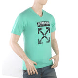 Men's Half Sleeves Printed T-Shirt - Green, Men, T-Shirts And Polos, Chase Value, Chase Value