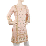 Women's Fancy Embroidered Kurti - Peach, Women, Ready Kurtis, Chase Value, Chase Value