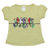 Newborn Girls Half Sleeves T-Shirt - Lemon, Kids, Newborn Girls T-Shirts, Chase Value, Chase Value