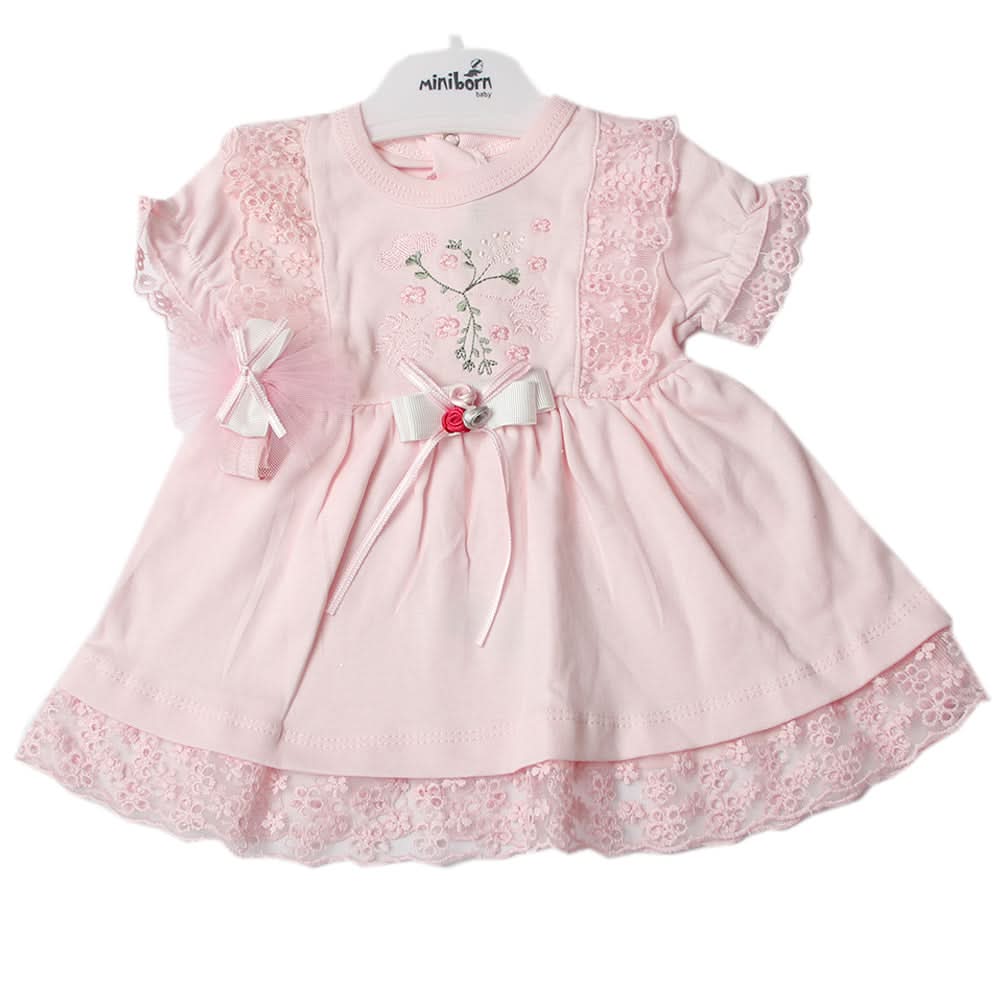 Newborn Girls Frock - Light Pink, Newborn Girls Frocks, Chase Value, Chase Value