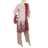 Women's Fancy Embroidered Chiffon 3 Pcs Suit - Light Purple, Women, Shalwar Suits, Chase Value, Chase Value
