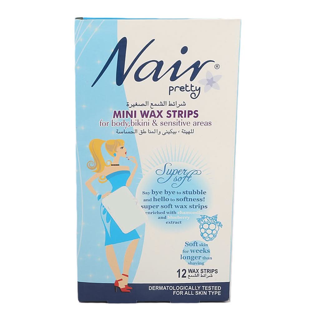 Nair Mini Wax Strips - Blue Berry, Beauty & Personal Care, Hair Removal, Chase Value, Chase Value
