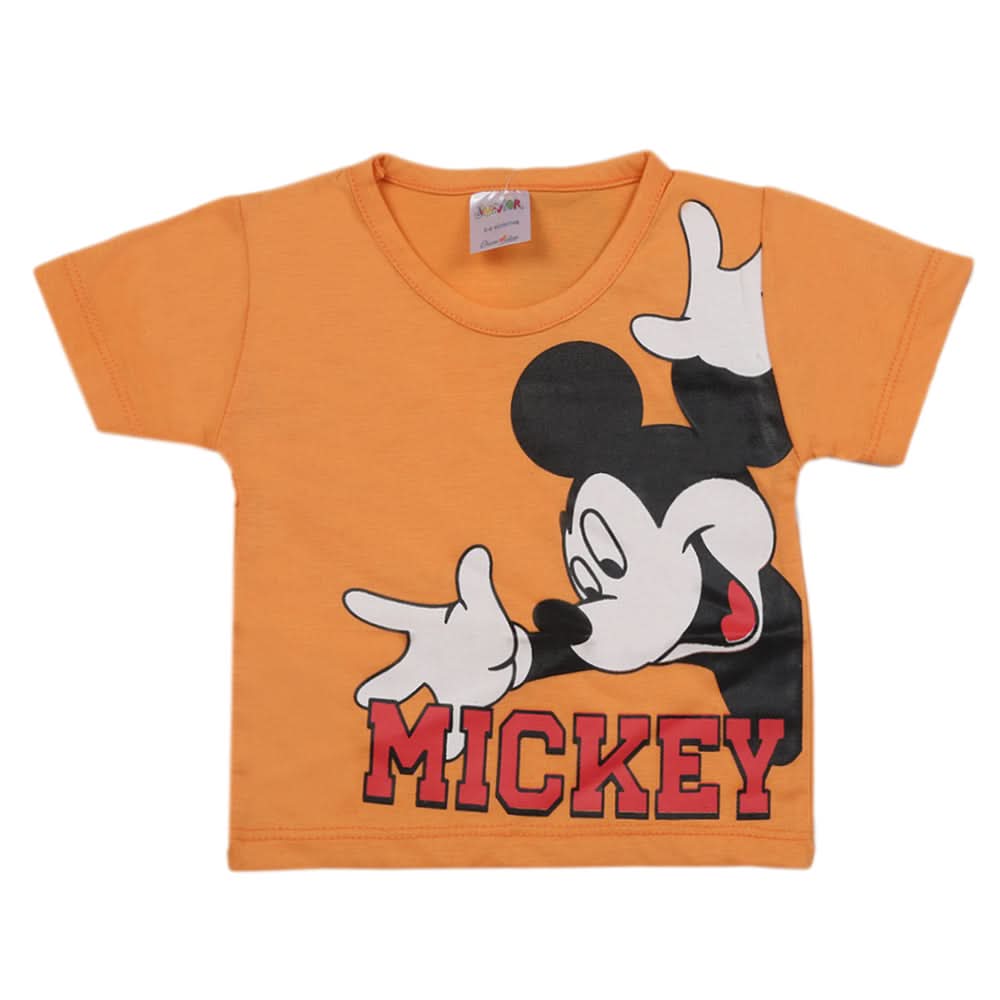 Newborn Boys Half Sleeves T-Shirt - Peach, Kids, Newborn Boys Shirts And T-Shirts, Chase Value, Chase Value