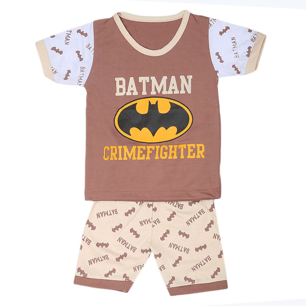 Boys Half Sleeves Suits Sml 9067 - Brown, Kids, Boys Sets And Suits, Chase Value, Chase Value