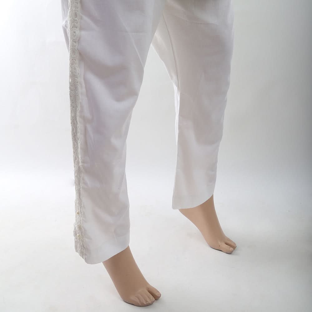 Women's Side Lace Trouser - White, Women, Pants & Tights, Chase Value, Chase Value