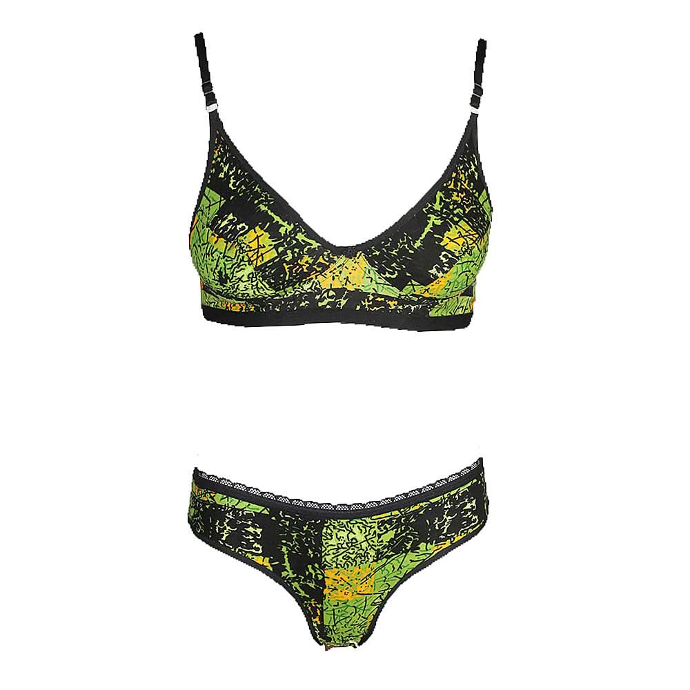 Women's Bra & Panty Set - Green, Women, Bra And Panty Sets, Chase Value, Chase Value