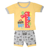 Boys Half Sleeves Suits Sml 9098 - Mustard, Kids, Boys Sets And Suits, Chase Value, Chase Value