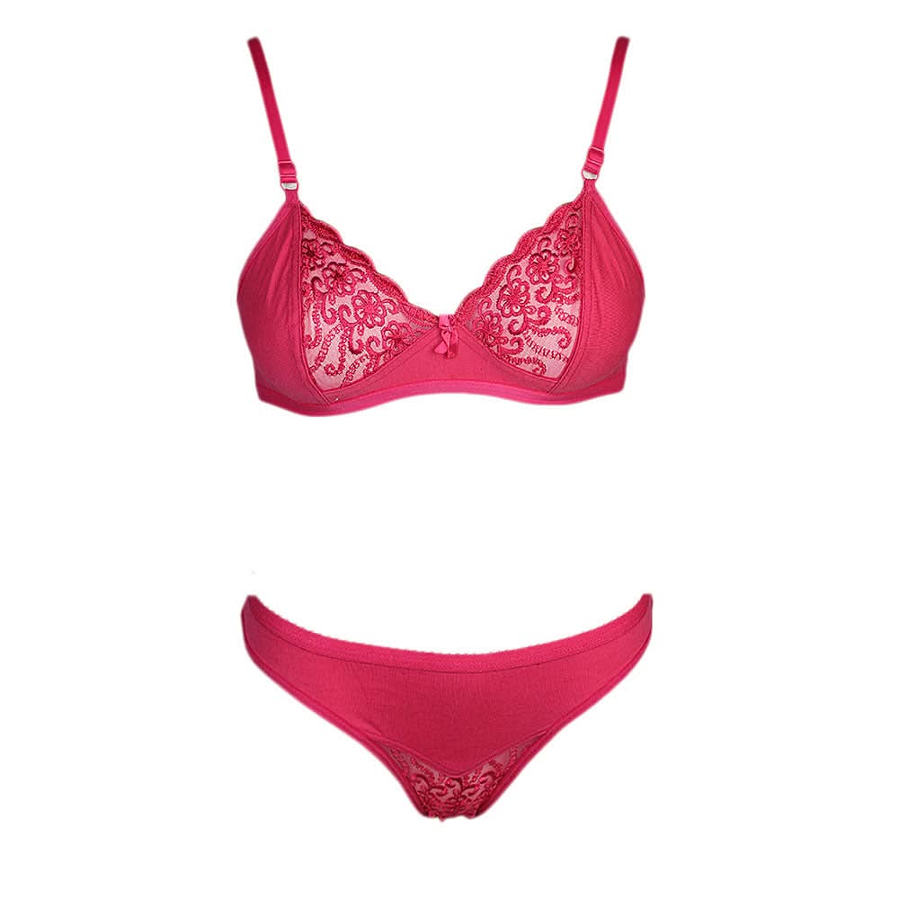 Women's Panty & Bra Set - Pink, Women, Bra And Panty Sets, Chase Value, Chase Value