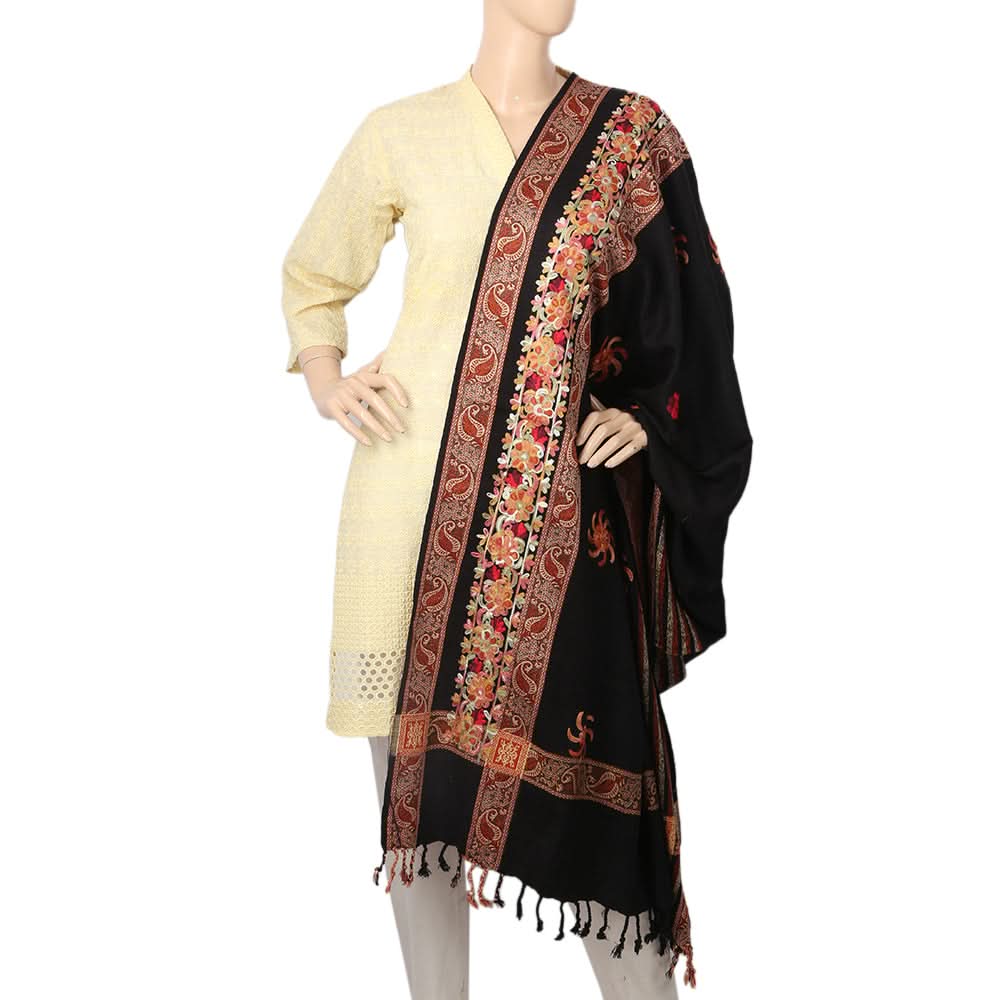 Women's Embroidered Shawl - Black, Women, Shawls And Scarves, Chase Value, Chase Value