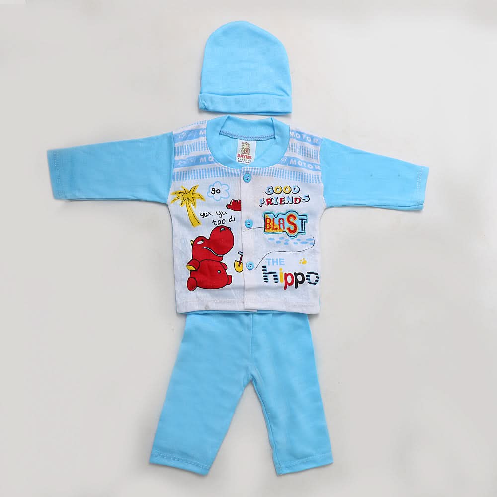 Newborn Boys Full Sleeves Suit - Blue, Kids, NB Boys Sets And Suits, Chase Value, Chase Value