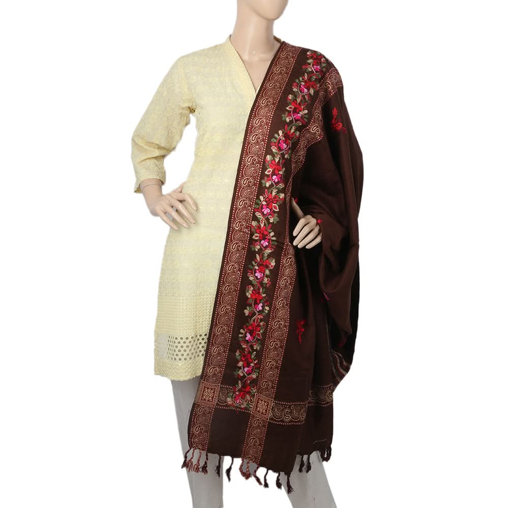Women's Embroidered Shawl - Brown, Women, Shawls And Scarves, Chase Value, Chase Value