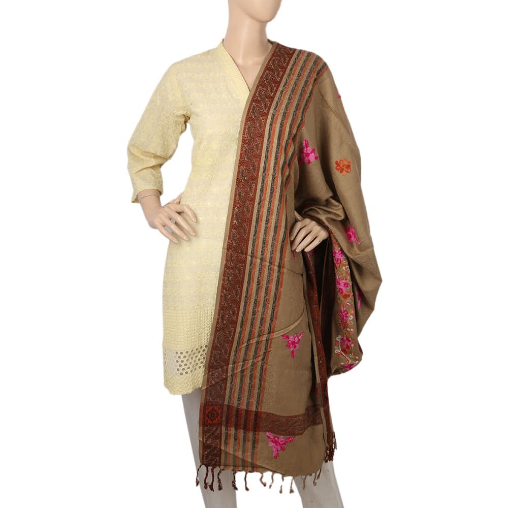 Women's Embroidered Shawl - Beige, Women, Shawls And Scarves, Chase Value, Chase Value