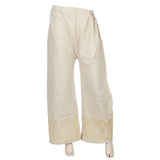 Women's Embroidered Bell Bottom Trouser - Beige, Women, Pants & Tights, Chase Value, Chase Value