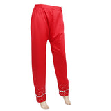 Women's Silk Embroidered Trouser - Red, Women, Pants & Tights, Chase Value, Chase Value