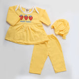 Newborn Girls Full Sleeves Suit - Yellow, Kids, NB Girls Sets And Suits, Chase Value, Chase Value