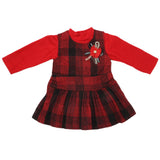 Newborn Girls 2 Piece Frock - Red, Kids, NB Girls Frocks, Chase Value, Chase Value