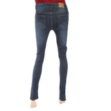 Women's Denim Pant With Bottom Slit Pearls - Dark Blue, Women, Pants & Tights, Chase Value, Chase Value