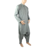 Men's Mashriq Slim Fit Embroided Shalwar Suit - Green, Men, Shalwar Kameez, Chase Value, Chase Value
