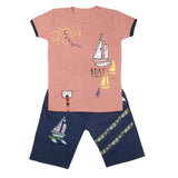 Boys Half Sleeves Short Suit - Tea Pink, Kids, Boys Sets And Suits, Chase Value, Chase Value