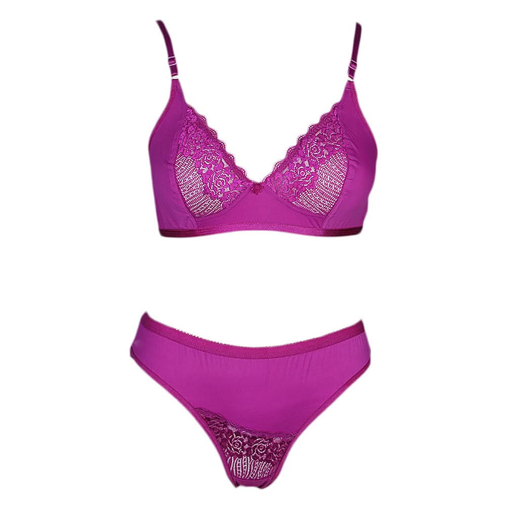Women's Bra & Panty Set - Purple, Women, Bra And Panty Sets, Chase Value, Chase Value