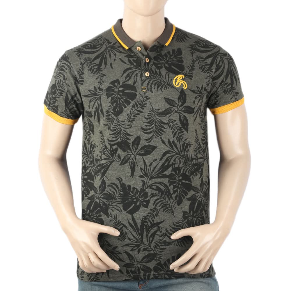 Men's Half Sleeves Polo T-Shirt - Olive Green, Men, T-Shirts And Polos, Chase Value, Chase Value