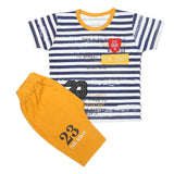 Boys Half Sleeves Short Suit 32880 - Mustard, Kids, Boys Sets And Suits, Chase Value, Chase Value